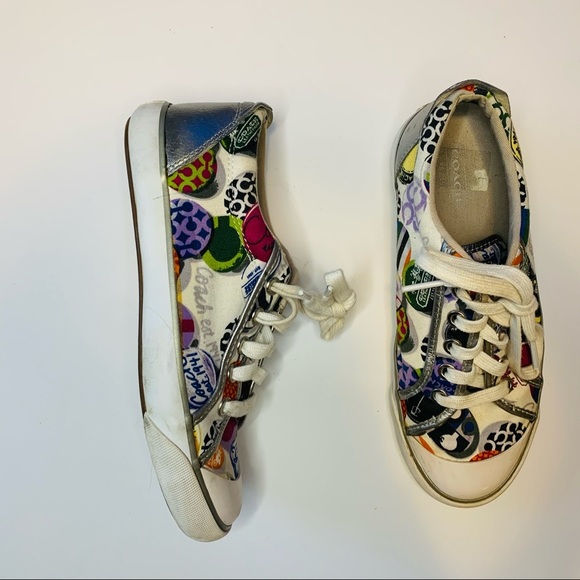 Coach Barrett Graphic Poppy Sneaker sz6 - Picture 2 of 13